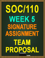 SOC/110 Week 5 Signature Assignment: Team Proposal